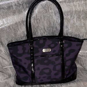 Jessica Simpson Stylish Black and Purple Women's Tote Bag